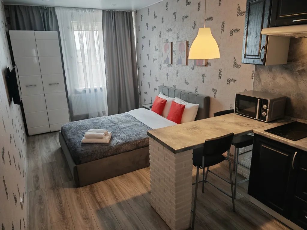 Квартира Уютная студия с красивым видом — аренда посуточно в Мурино