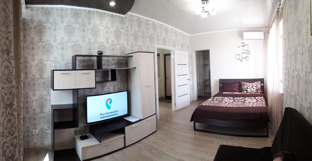 Квартира с панорамным балконом и видом на стадион Краснодар