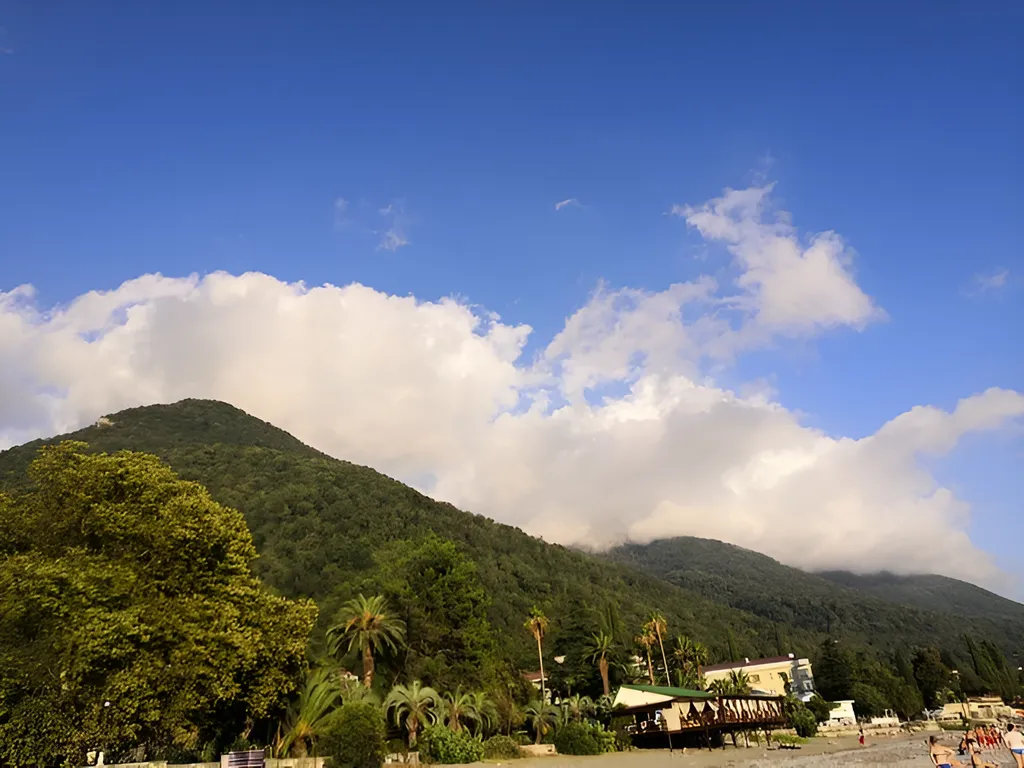 Номер делюкс с 2 отдельными кроватями, балконом и видом на горы