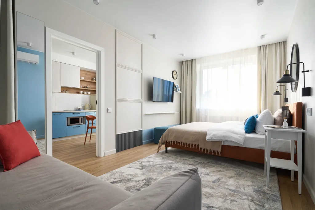 Квартира Квартира у моря Небо с  дизайнерским ремонтом, в современном ЖК. — Пионерский