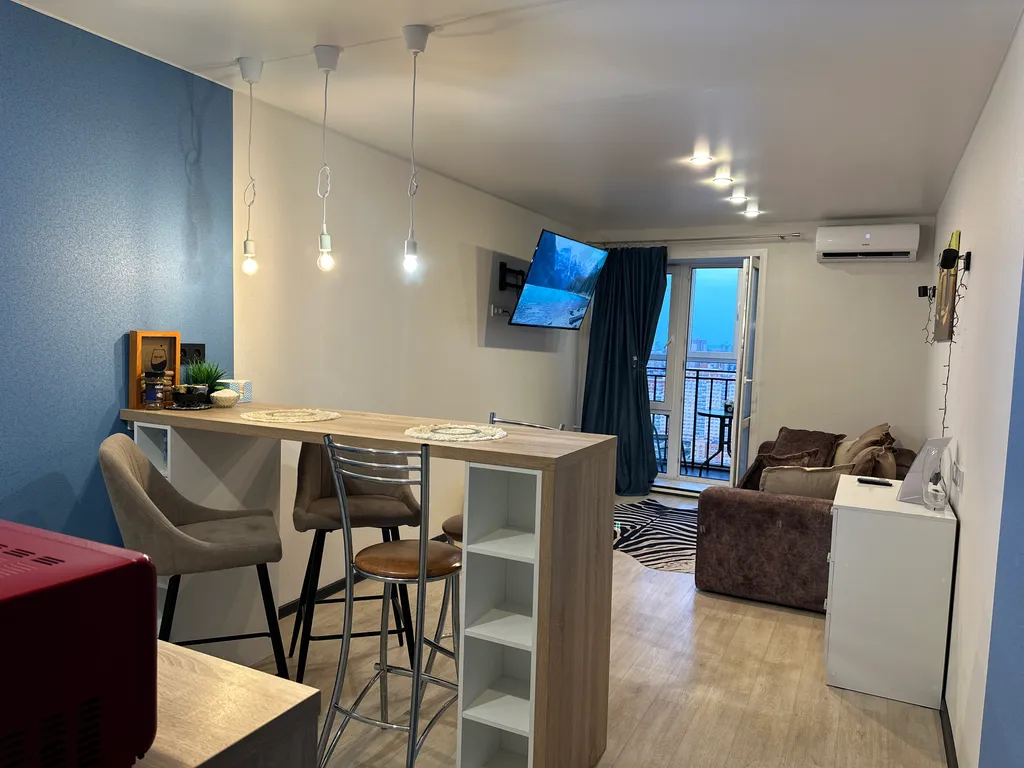 Стильная видовая студия на 24 этаже в ЖК Елецком