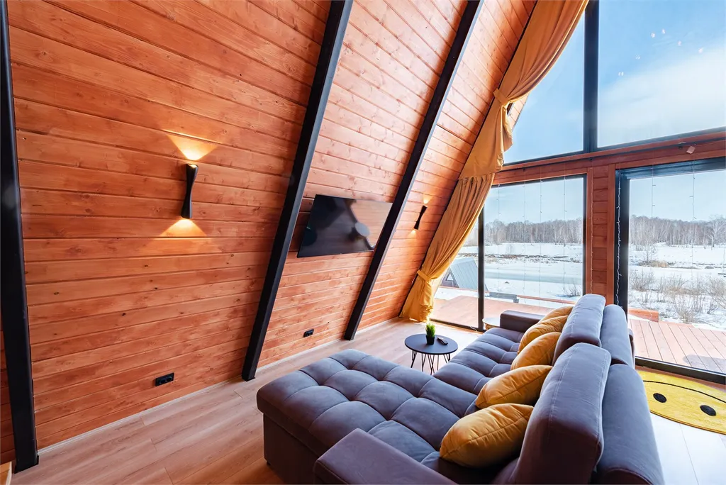 Треугольный дом А-фрейм рица