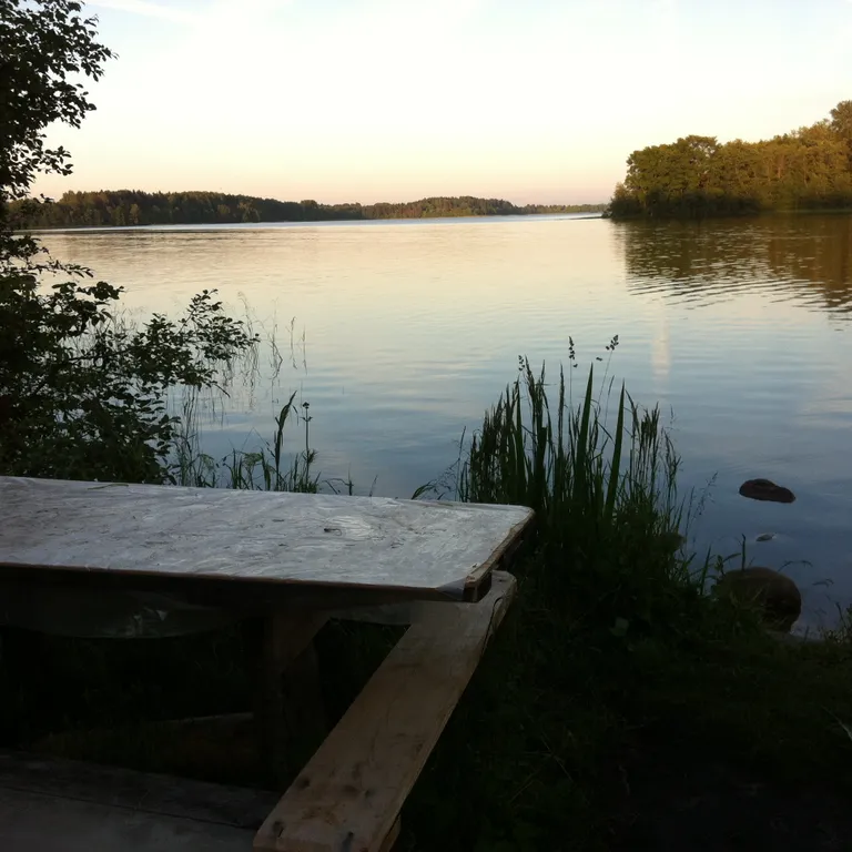 Комфортный дом на лесном участке у озера, рядом с городом