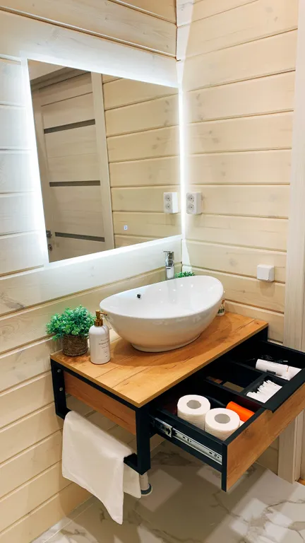 Уютный большой дом A-Frame с чаном рядом с Волгой