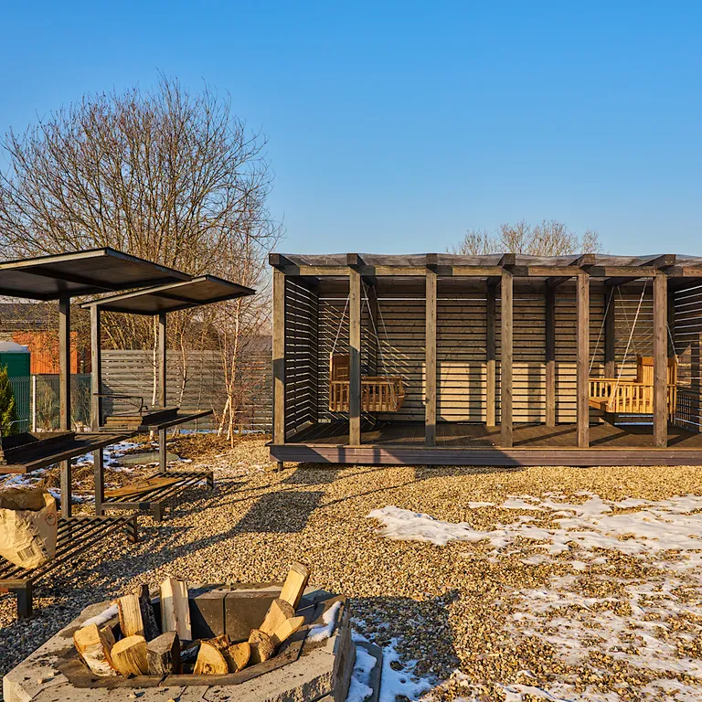 Домик в Икше с камином и сауной (Glassbox108 Premium 1)