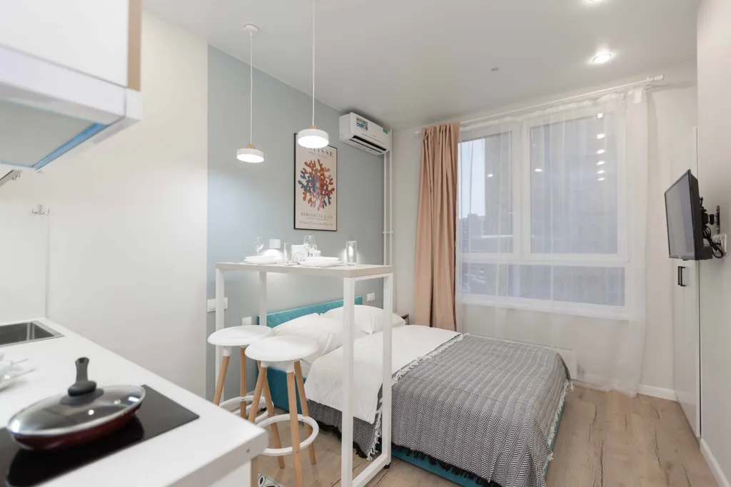 Квартира Квартира Стильная студия у метро Рассказовка — Москва