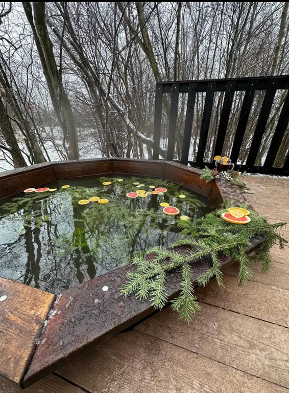 Атмосферный домик + Баня на дровах + Чан