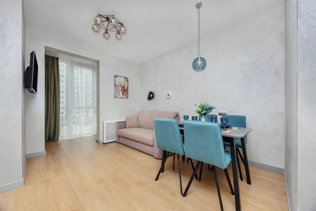 Квартира Квартира Уютная евродвушка в современном ЖК, с закрытой территорией, парковкой — Сириус