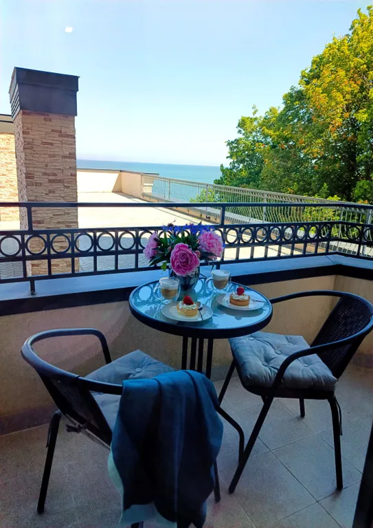 Апартамент BaltMarine с видом на море в доме на пляже