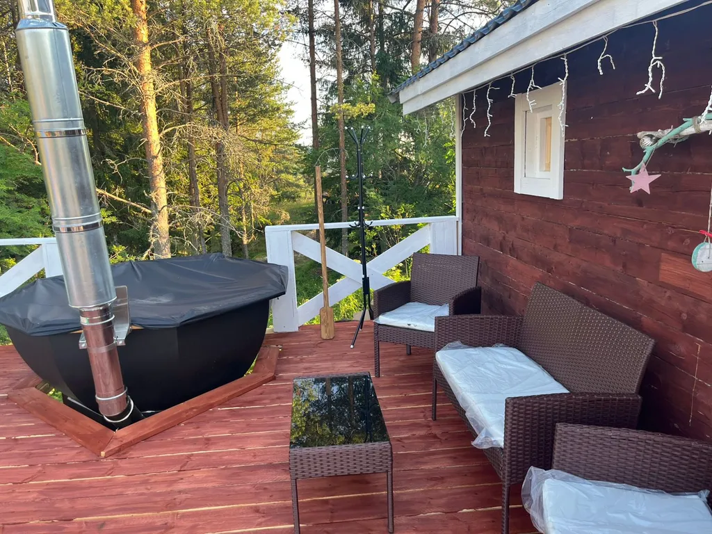 Уютный домик с чаном в тихом местечке