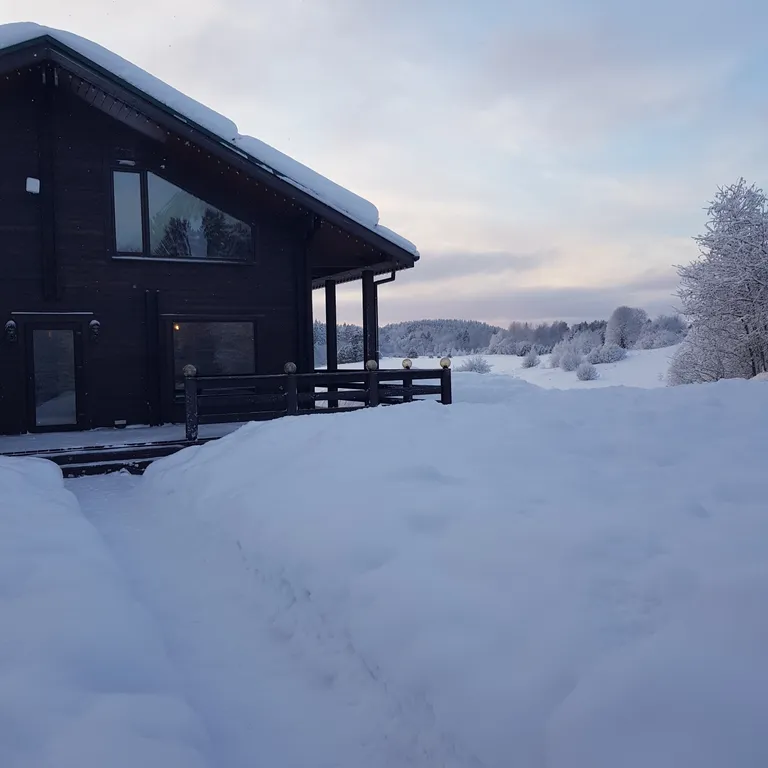 Дом Talotonttu на холме в окружении леса