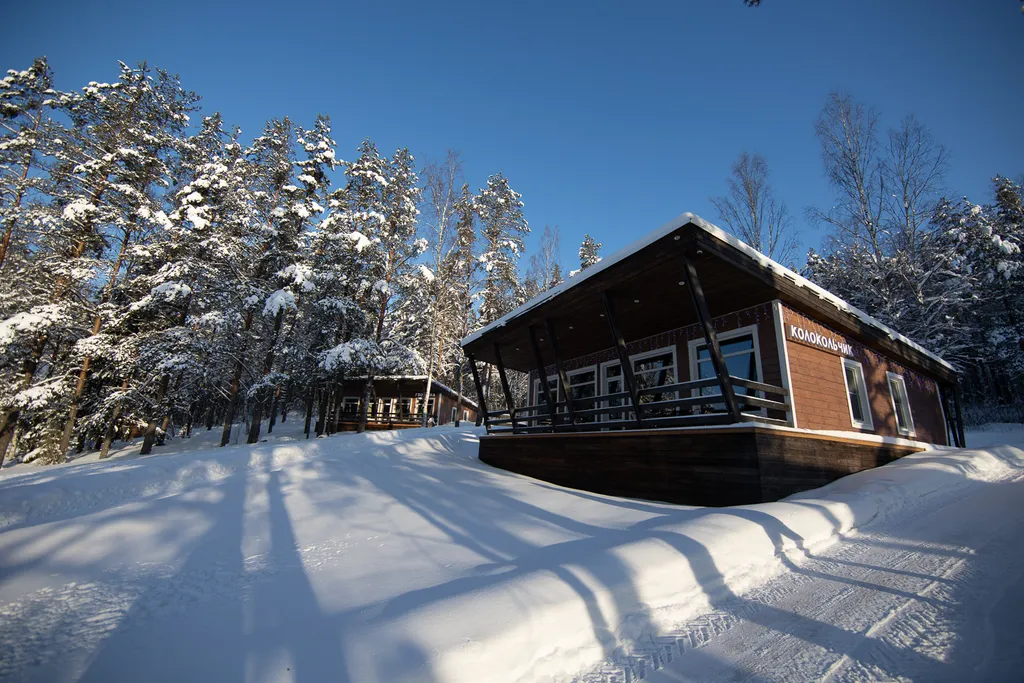 Просторный коттедж с двумя спальнями, камином и сауной