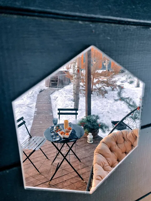 Уютный и теплый мини домик ТиниДача Можжевельник в лесу