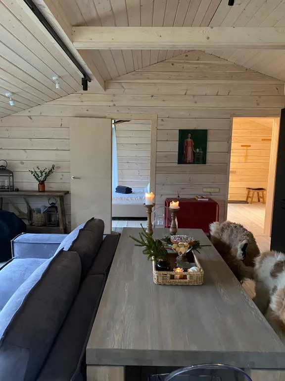 Дача в лесу с панорамными окнами