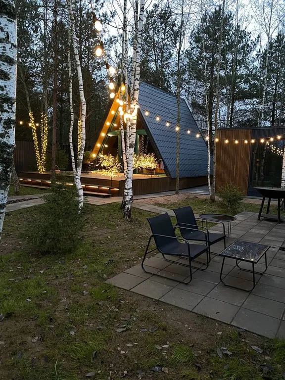 Уютный треугольный VIP дом в 25км от Минска с горячей купелью и баней