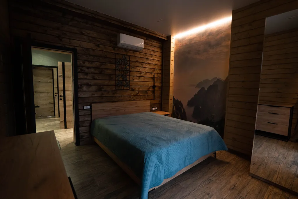 Дом в стиле лофт с камином