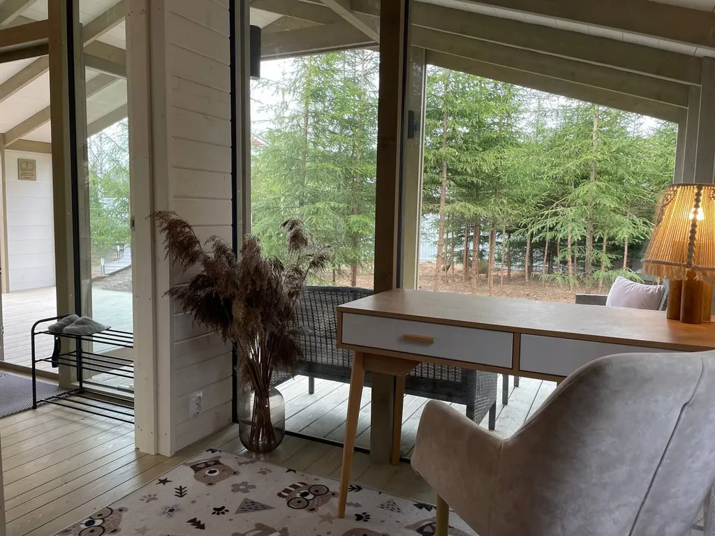 Дом с банным чаном в лесу