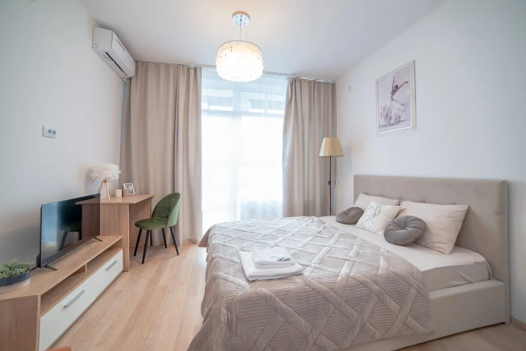 Студия с лоджией для 4-х гостей