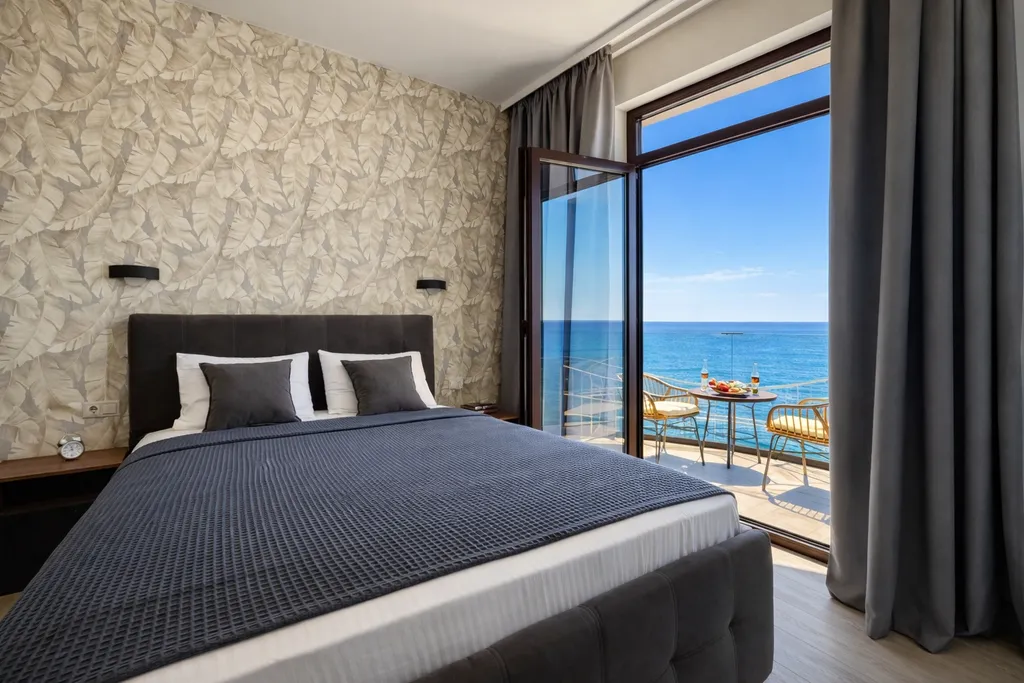 Квартира Квартира Люкс с видом на море и реку с балконом — Лазаревское