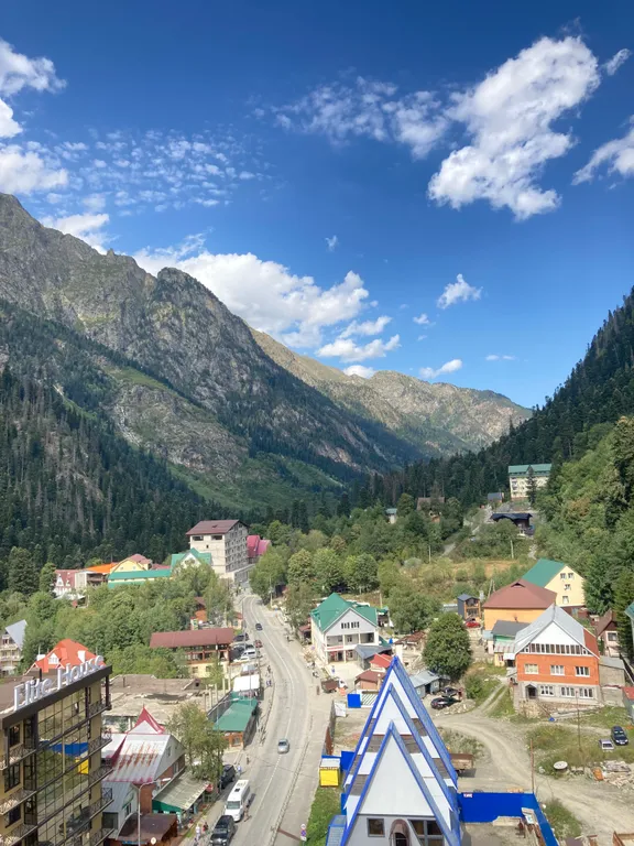 Уютная студия в центре Домбая