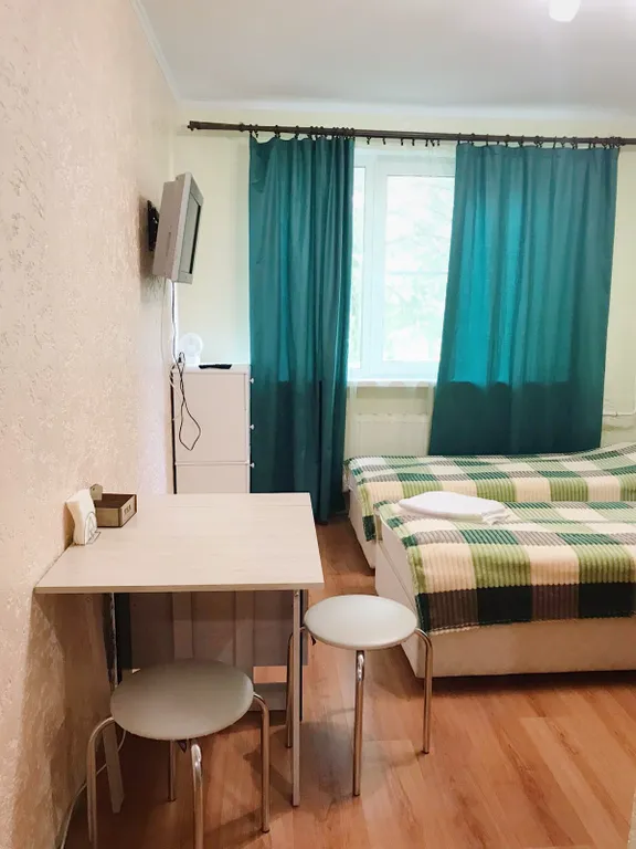 Уютная квартира-студия с двумя кроватями