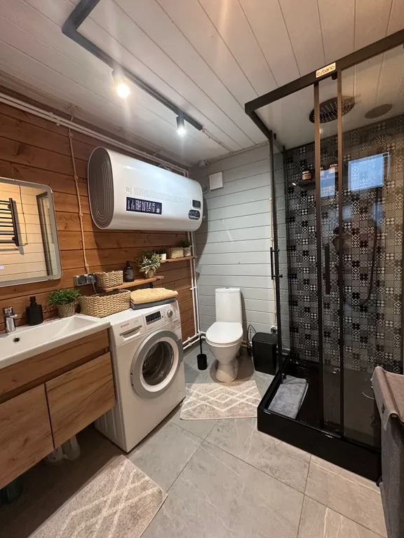 Уютный современный дом в стиле барнхаус