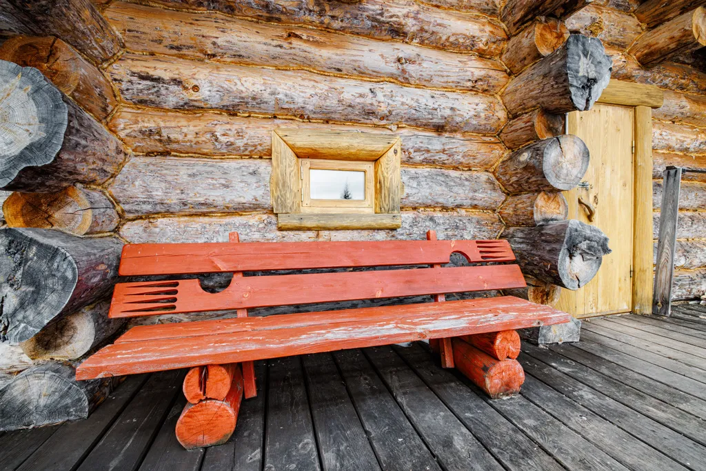 Дом в стиле Rustic с баней на дровах