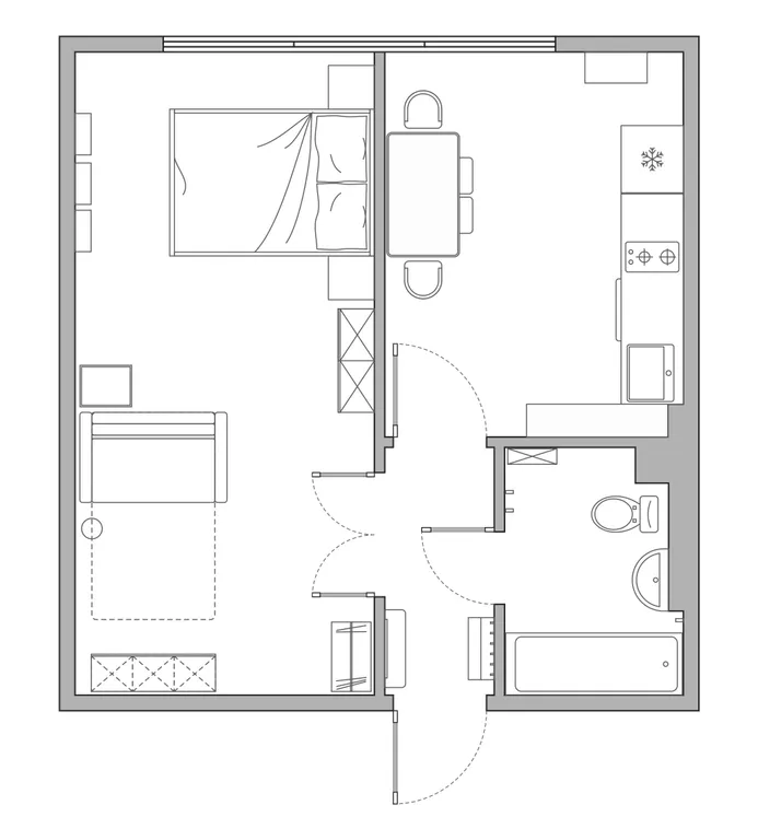 Квартира с видом на горы