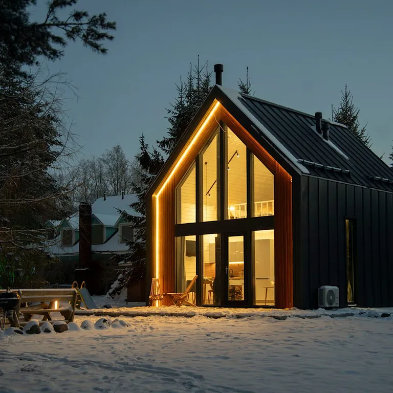 Коттедж Двухэтажный барнхаус на озере с видом на лес — Мичуринское