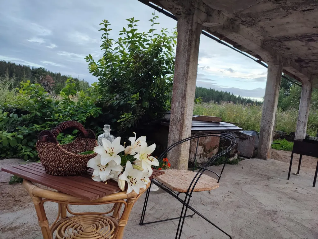 Дом в Карелии с печью-камином и видом на лес