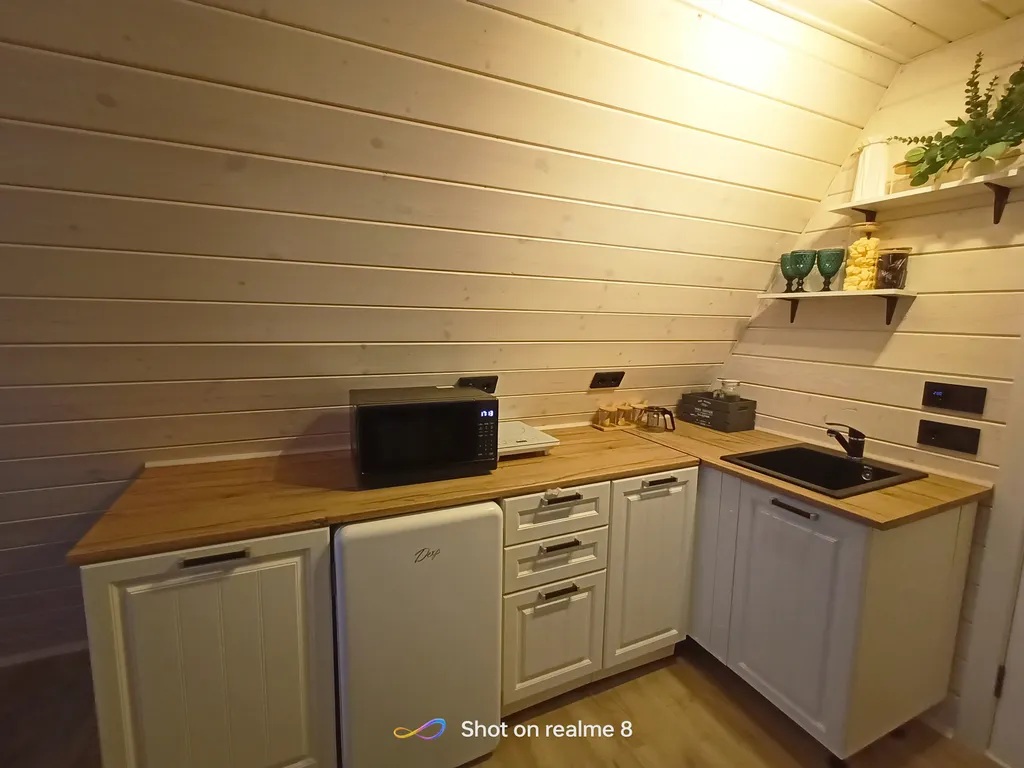 Домик А-фрейм с баней и купелью