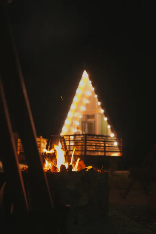 Коттедж Дом А-фрейм на берегу моря, бассейн, баня — Кучугуры