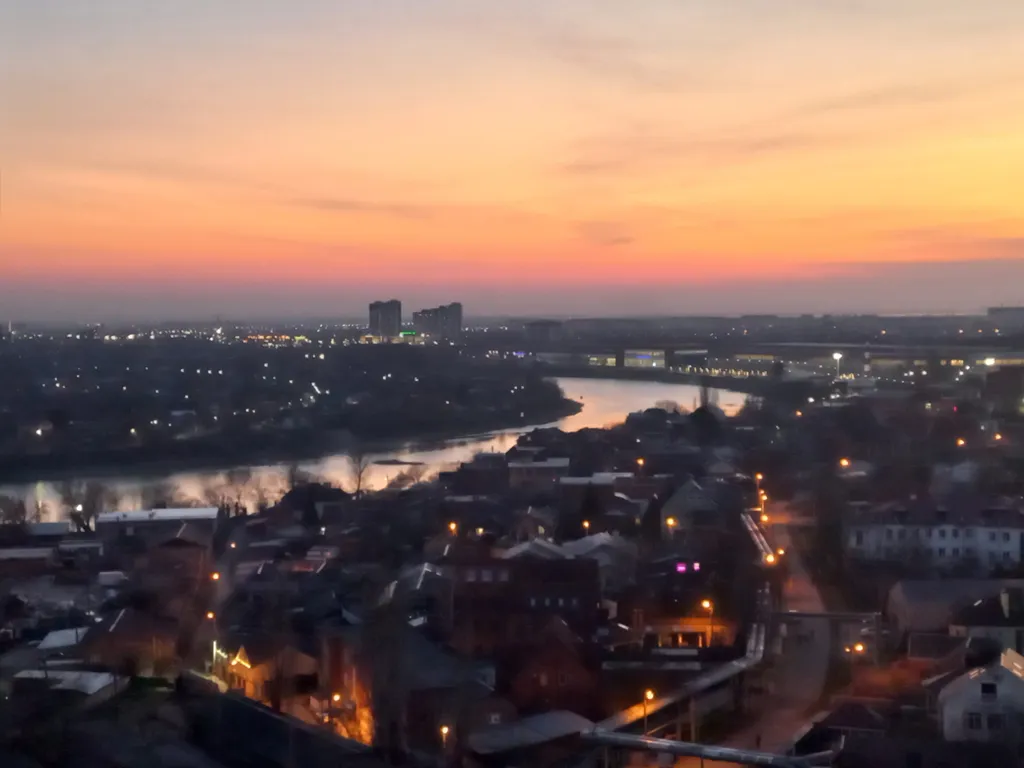 Квартира Уютная квартира с видом на город и реку Кубань в центре — Краснодар