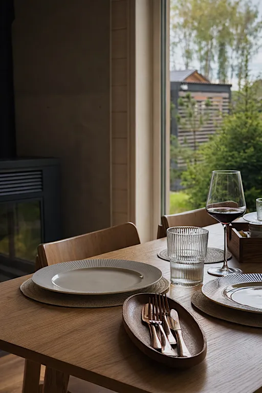 Дом около леса с чаном