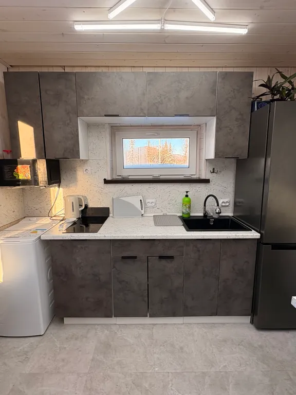 Дом с видом на горы в елочках