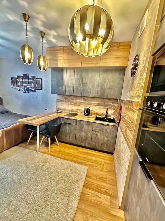 Студия на Парковом у реки с камином и кондиционером