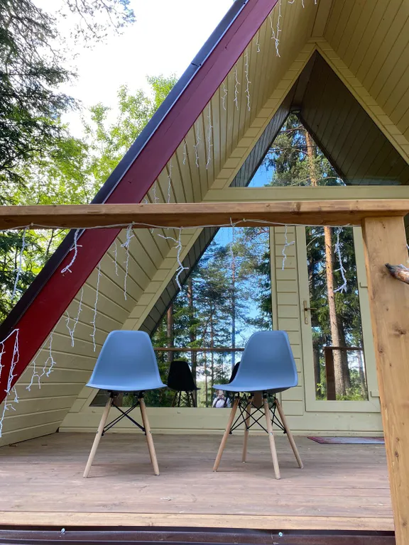 А-фрейм дом на горе