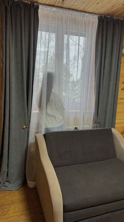 Дом Тихий Бор в березовом лесу