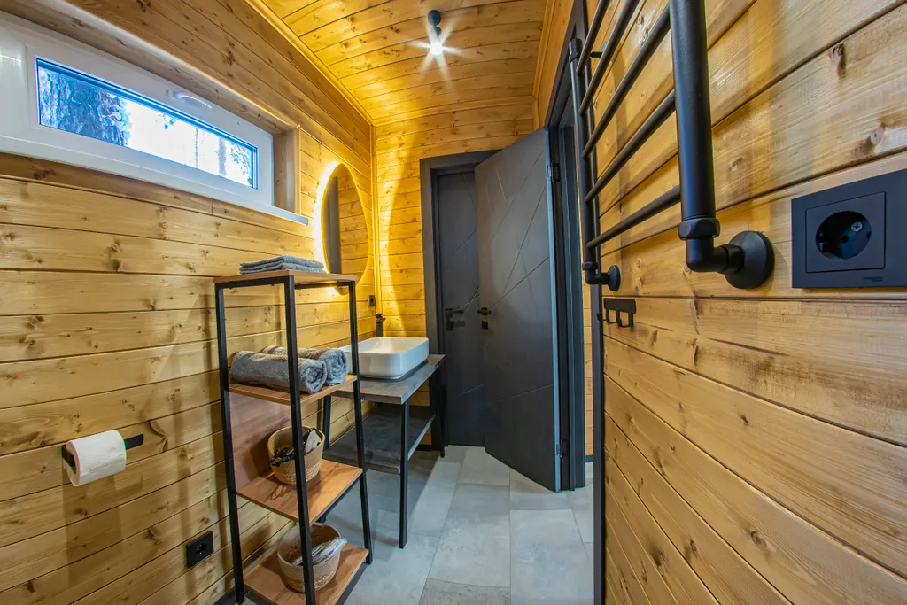 Дом с с чаном и сауной в сосновом лесу "Барн-хаус 2"