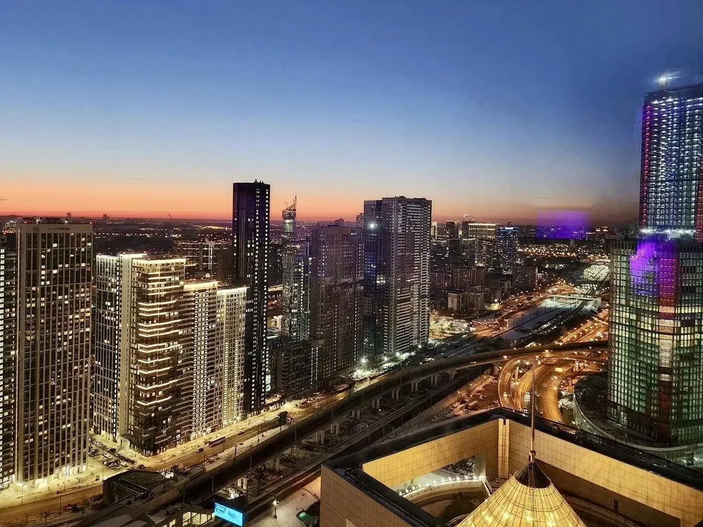 Квартира Квартира Sky City Moscow Уютная Студия на 43 этаже с видом на закат! Lux дизайн — Москва