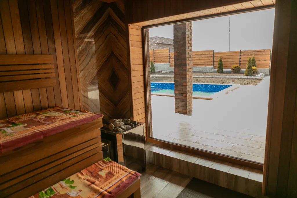 Уютный дом с термальным бассейном и баней