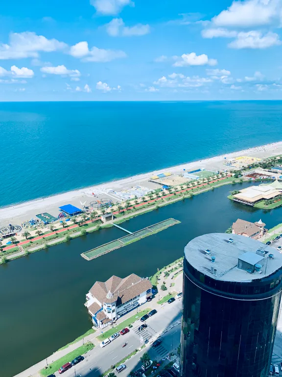 Студия с панорамным видом на море и поющие фонтаны