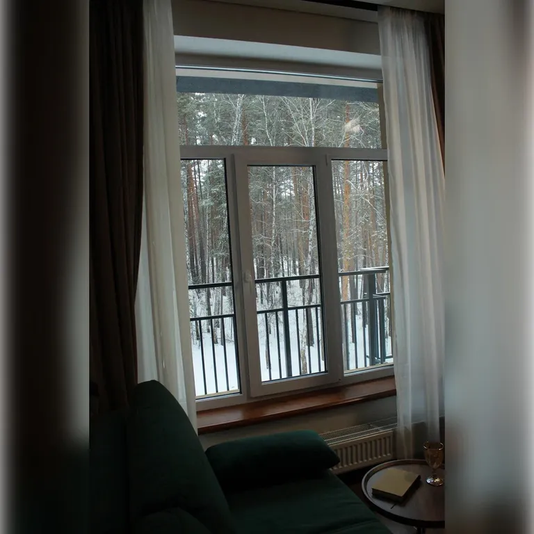 Апартаменты видовые с террасой и кофемашиной в номере на озере Еловое