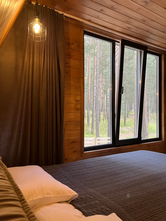 Уютный дом в сосновом бору с видом на горы