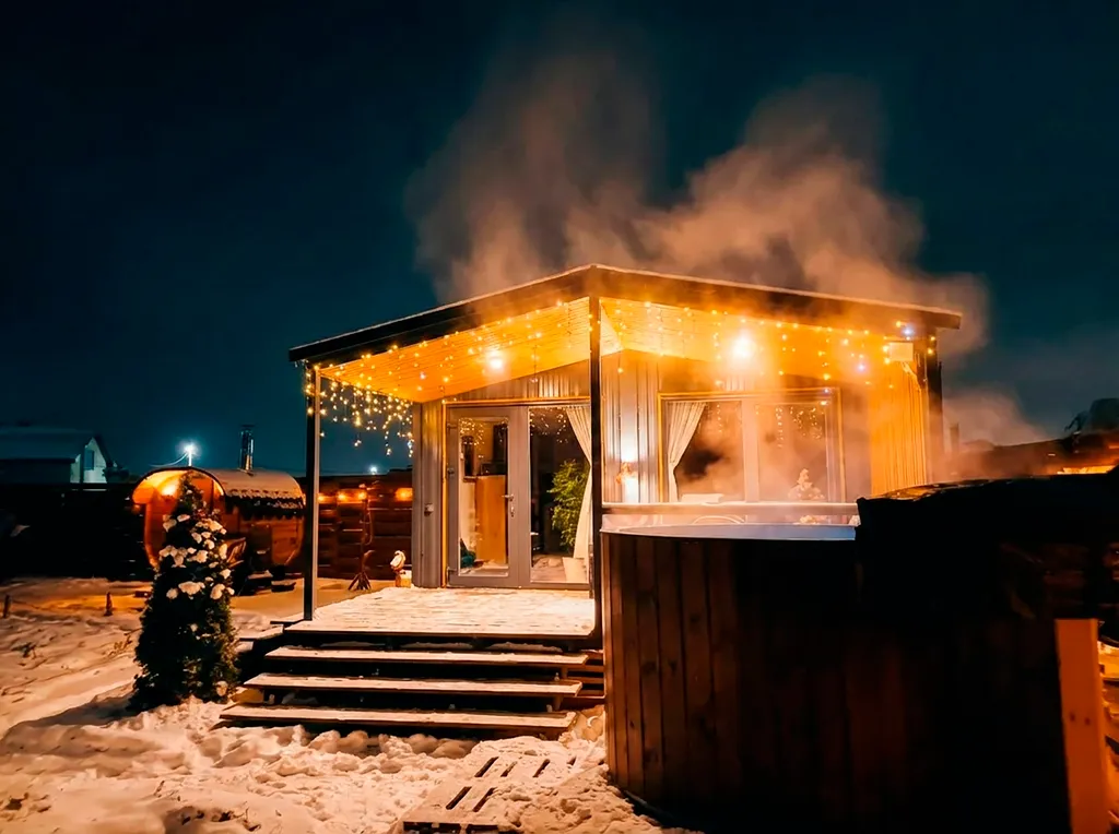 Коттедж Уединённый домик с баней и горячей купелью под открытым небом — аренда посуточно в Отрадное