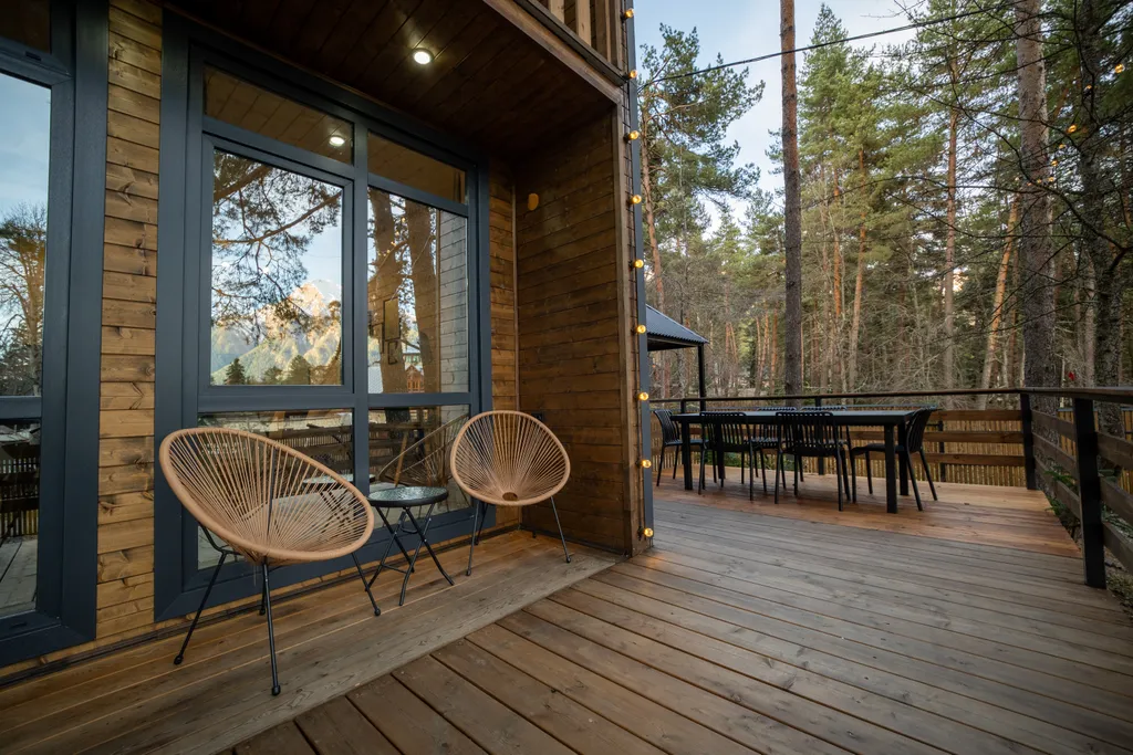 Коттедж на 6-7 человек с частной территорией и джакузи Aspen Bloom