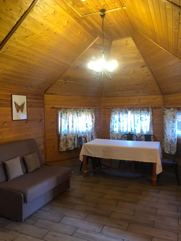 Уютный загородный дом с зоной барбекю и приватной территорией