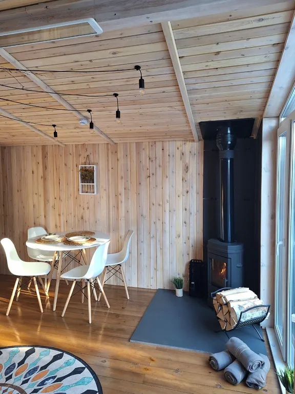 Уютный домик с видом на лес с баней и купелью