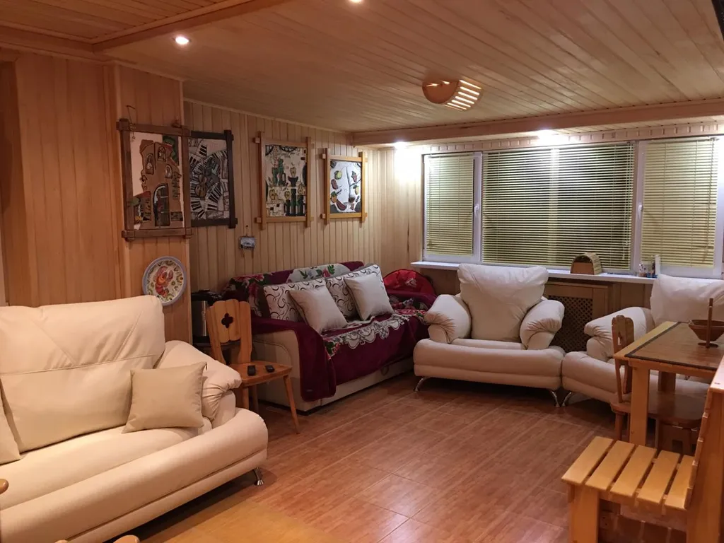 Бассейн в домике шале с сауной и мангалом