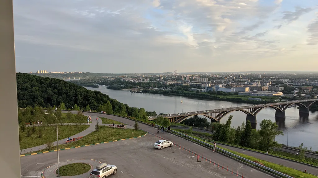 Квартира Квартира Апартамент с отдельной спальней с видом на реку Оку — Нижний Новгород